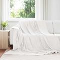 vidaXL Prikrývky na hodenie 6 ks Biela 220 x 240 cm 8.24 kg Flís