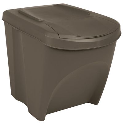 vidaXL Stohovateľné boxy na odpadky 3 ks sivé 75 l polypropylén