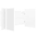 vidaXL LED kúpeľňová zrkadlová skrinka biela 80x12x45 cm akryl