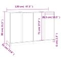 vidaXL Komoda sivá 120x35x80 cm borovicový masív