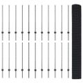 vidaXL Zvarené pletivo s podperami 50 x 1 m PVC potiahnutá oceľ Sivá