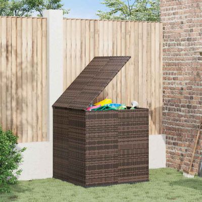 vidaXL Záhradný úložný box z polyratanu 100x97,5x104 cm hnedý