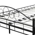 vidaXL Posteľ s matracom, čierna, kov 140x200 cm