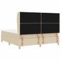 vidaXL Posteľ s pružinovým rámom Krémová 200 x 180 cm látka