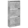 vidaXL Botník betónovo sivý 60x21x125,5 cm kompozitné drevo