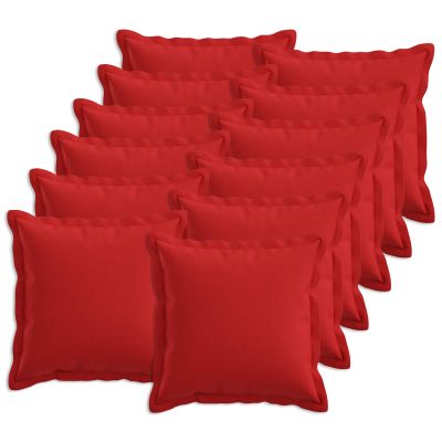 vidaXL Podložka s vankúšom HOUTEN 12 ks Červená Falošný ľan