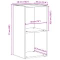 vidaXL LP úložný box Čierny dub 71x34x36 cm Konštruktérske drevo