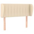 vidaXL Čelo postele so záhybmi krémový 83x23x78/88 cm látka