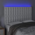 VidaXL Čelo postele biele 144x5x118/128 cm umelá koža