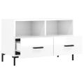 vidaXL TV skrinka lesklá biela 80x36x50 cm spracované drevo