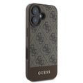 Púzdro Guess pre iPhone 16 6,1" GUHCP16SG4GLBR hnedý tvrdý obal 4G Bottom Stripe