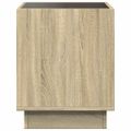 vidaXL Nočný stolík s nekonečnými LED dub sonoma 50x50x50 cm