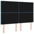 vidaXL LED hlavová doska s LED pásikmi Tmavomodrá 160 cm Zamat