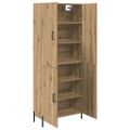 vidaXL Highboard Remeselný dub 69,5 x 34 x 180 cm Kompozitné drevo