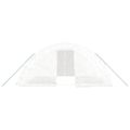 vidaXL Skleník s oceľovým rámom biely 20 m² 5x4x2,3 m