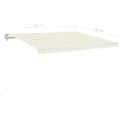 vidaXL Automatická markíza, LED a senzor vetra 450x350 cm, krémová