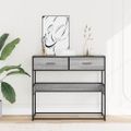 vidaXL Konzolový stolík sivý sonoma 90x35x80 cm kompozitné drevo