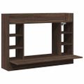 vidaXL Nástenný stolík hnedý dub 105x48x75 cm kompozitné drevo