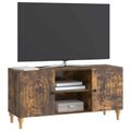 vidaXL TV skrinka Dymový dub 102 x 34,5 x 50 cm Kompozitné drevo
