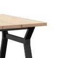 vidaXL Konferenčný stolík v tvare Y 80x80x45,5 cm borovica a oceľ
