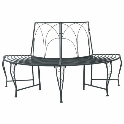 vidaXL Stromová lavička 4-Počet miest 160 x 80 x 89 cm Oceľ