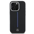 Puzdro Mercedes pre iPhone 16 Pro Max 6,9" MEHMP16X23SUMBK Hardcase Silicone Blue Stripe MagSafe čierne