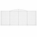 vidaXL Oblúkové gabiónové koše 25 ks 400x50x160/180 cm pozink. železo