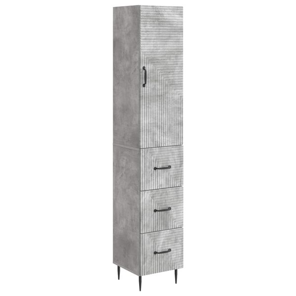 vidaXL Sada skríň 2 pcs Betónovo sivá 33 x 34,5 x 90 cm