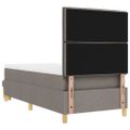 vidaXL Posteľ s pružinovým rámom Sivohnedá 200 x 90 cm látka