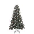 vidaXL Umelý vianočný stromček Zelená 180 cm PVC, plast a oceľ