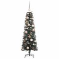 vidaXL Umelý vianočný stromček Zelená 120 cm PVC, plast a oceľ