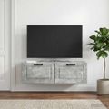 vidaXL Nástenná TV skrinka Nástenný Betónovo sivá 98 x 31 x 30 cm