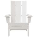 vidaXL Skladacia Adirondack kreslo Biela 80,5 x 74,5 x 92 cm HDPE