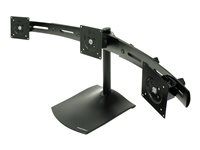 Stojan - pro 3 LCD displeje - hliník, ocel - černá - velikost obrazovky: až 21" - upevnitelné na stůl