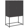 vidaXL Highboard Black 68x39x107 cm Oceľ