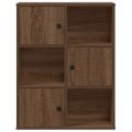 vidaXL Knižnica hnedý dub 60x24x76,5 cm kompozitné drevo