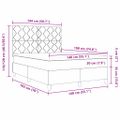 vidaXL Posteľ s pružinovým rámom Tmavozelená 140 x 190 cm Zamat