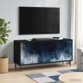 vidaXL TV skrinka RAALTE 102 x 33 x 51 cm Čierny dub Kompozitné drevo