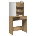 vidaXL toaletný stolík so zrkadlom Artisan Dub 74,5x40x141 cm
