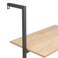vidaXL Naklonený regál s 5 policami, svetlohnedo čierny 64x35x185 cm
