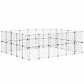 vidaXL 44-panelová klietka pre domáce zvieratá čierna 210x175x70 cm oceľ