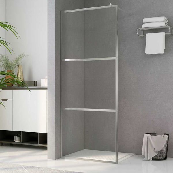 vidaXL Sprchová zástena z priehľadného ESG skla 140x195 cm