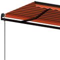 vidaXL Automatická zaťahovacia markíza 400x300 cm oranžová a hnedá