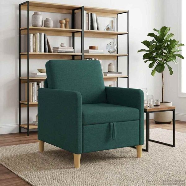 vidaXL Sofa s úložným priestorom Tmavozelená 72 x 78 x 87 cm Polyester