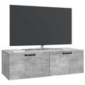 vidaXL Nástenná TV skrinka Nástenný Betónovo sivá 98 x 41 x 30 cm