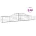 vidaXL Oblúkový gabionový kôš 13 ks 300x30x40/60 cm pozinkované železo