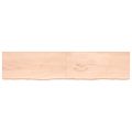 vidaXL Stolová doska 220x50x(2-4) cm, neošetrený dubový masív