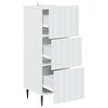 vidaXL Zásuvkový kabinet Biela 33 x 34,5 x 92 cm Kompozitné drevo