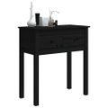 vidaXL Konzolový stolík čierny 70x35x75 cm masívne borovicové drevo