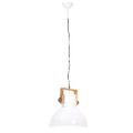 vidaXL Industriálna závesná lampa 25 W biela 40 cm okrúhla E27